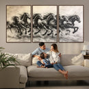 Galloping Horses Wall Art Canvas Print – Framed Wild