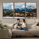 Grand Teton Park Wall Art Canvas Print – Framed Alpine Lake
