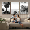Palm Trees Wall Art Canvas Print – Framed Coastal Ocean