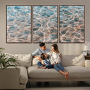 Clear Water Wall Art Canvas Print – Framed Sunlit Ocean