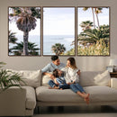 Coastal Palm Trees Wall Art Canvas Print – Framed Ocean