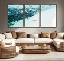 Minimal Beach Wall Art – Framed Ocean Swimming Canvas by MyGreatCanvas | Canvas Wall Art Prints | Photo Prints & Wall Decor