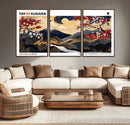 Modern Mount Fuji Wall Art Canvas Print – Framed Abstract
