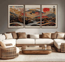 Modern Japanese Wall Art Canvas Print – Framed Abstract