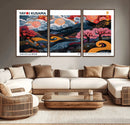 Modern Japanese Wall Art Canvas Print – Framed Abstract