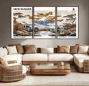 Modern Japanese Wall Art Canvas Print – Framed Abstract