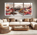 Modern Japanese Wall Art Canvas Print – Framed Abstract