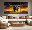 Longhorn Canvas Wall Art Canvas Print – Framed Bold Bull
