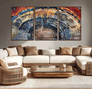Tree Rings Wall Art Canvas Print – Framed Petrified Wood