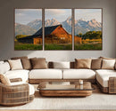 Rustic Barn Wall Art Canvas Print – Framed Grand Teton Park