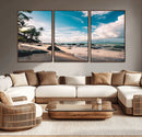 Tropical Beach Wall Art Canvas Print – Framed Ocean Waves