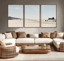 Minimalist Beach Wall Art Canvas Print – Framed Coastal