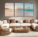 Beach Sunset Wall Art Canvas Print – Framed Ocean Waves