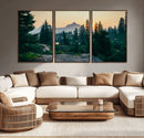 Mountain Wall Art Canvas Print – Framed Forest Serenity