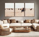 Bison Herd Wall Art Canvas Print – Framed Western Prairie by MyGreatCanvas | Canvas Wall Art Prints | Photo Prints & Wall Decor