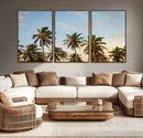 Palms Wall Art Canvas Print – Framed Tropical Coastal Nature