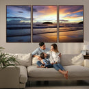 Beach Sunset Wall Art Canvas Print – Tropical Ocean Waves