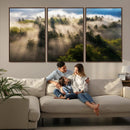 Tranquil Forest Scene Wall Art Canvas Print – Framed Moody