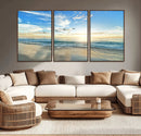 Minimalist Seaside Wall Art Canvas Print – Morning Glow