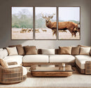 Rustic Deer Wall Art Canvas Print – Forest Woodland Stag