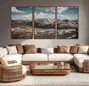 Mountain Landscape Wall Art Canvas Print – Framed Snowy