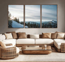 Snowy Mountains Wall Art Canvas Print – Framed Alpine by MyGreatCanvas | Canvas Wall Art Prints | Photo Prints & Wall Decor