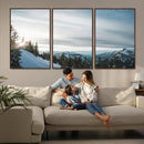 Snowy Mountain Wall Art Canvas Print – Frosty Peaks Alpine