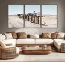 Desert Mailboxes Canvas Print – Framed Minimal Western