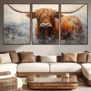 Scottish Highland Wall Art Canvas Print, Framed Longhorn Art by MyGreatCanvas | Canvas Wall Art Prints | Photo Prints & Wall Decor