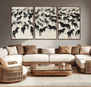 Wild Horse Stampede Wall Art Canvas Print – Monochrome by MyGreatCanvas | Canvas Wall Art Prints | Photo Prints & Wall Decor
