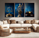 Lady Justice Wall Art Canvas Print – Elegant Gold Legal by MyGreatCanvas | Canvas Wall Art Prints | Photo Prints & Wall Decor