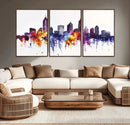 Atlanta Skyline Wall Art Canvas Print – Framed Colorful