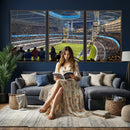 Chicago Dome Stadium Wall Art Canvas Print – Framed Modern