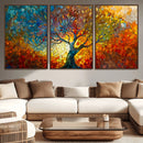 Yggdrasil Tree of Life Mosaic Stained Glass Wall Art, Tree