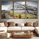Sakura Cherry Blossom Pathway Canvas Wall Art – Tranquil