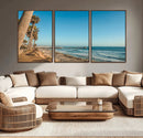 Scenic Beach Wall Art Canvas Print – Tall Palm Trees, Sandy by MyGreatCanvas | Canvas Wall Art Prints | Photo Prints & Wall Decor
