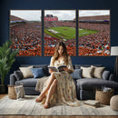 Jordan-Hare Stadium Wall Art Canvas Print, College Sports