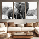 Elephant Family Africa Wall Art Canvas Print by MyGreatCanvas | Canvas Wall Art Prints | Photo Prints & Wall Decor