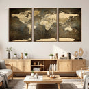 Large Framed Vintage World Map Wall Art Print for Home Wall by MyGreatCanvas | Canvas Wall Art Prints | Photo Prints & Wall Decor