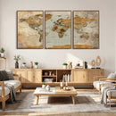 World Map Canvas Print – Detailed Map of the World Wall Art by MyGreatCanvas | Canvas Wall Art Prints | Photo Prints & Wall Decor