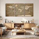 World Map Wall Art Canvas Print, Framed Map Art Picture by MyGreatCanvas | Canvas Wall Art Prints | Photo Prints & Wall Decor