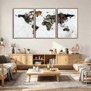 Large World Map Canvas Print – Framed Travel Map Wall Art