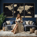 World Map Wall Art Print – Detailed Map of the World Wall