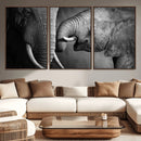Elephant Family Wall Art Canvas, Framed Elephant Family by MyGreatCanvas | Canvas Wall Art Prints | Photo Prints & Wall Decor