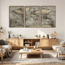 World Map Canvas Print – Detailed Map of the World Wall Art