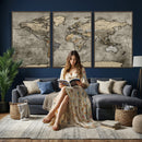 World Map Canvas Print – Detailed Map of the World Wall Art
