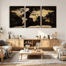 Extra Large World Map Canvas Print – Detailed Map Classic