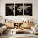 Detailed World Map Wall Art Print - Large Framed World Map