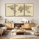Extra Large World Map Canvas Print – Detailed Map of the by MyGreatCanvas | Canvas Wall Art Prints | Photo Prints & Wall Decor