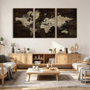 Blue World Map Canvas Wall Art – Framed Modern Travel Map by MyGreatCanvas | Canvas Wall Art Prints | Photo Prints & Wall Decor